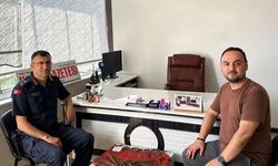 Jandarma Komutanı Murat Şimşek'ten Kargı Gazetesi'ne veda ziyareti