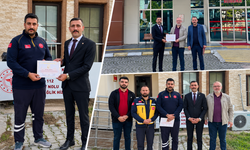 Türk Sağlık-Sen Kargı'da iki temsilcisine yetki belgesi verdi