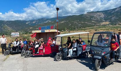 Yaz Kur'an Kursu elektrikli araç konvoyu ve ilahilerle açıldı