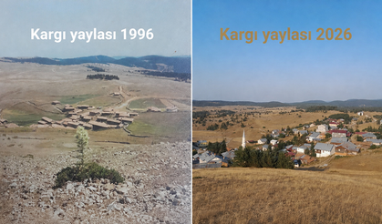 Kargı Yaylası’nın 30 yıllık değişimi aynı karelerde