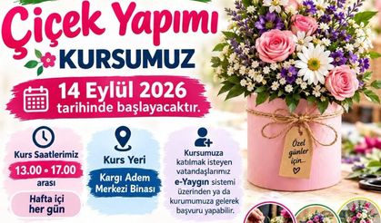 Kargı’da özel günler için çiçek yapımı kursu başladı