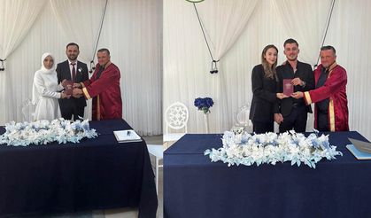 Kargı’da çifte nikâh: Mutluluklar diledi