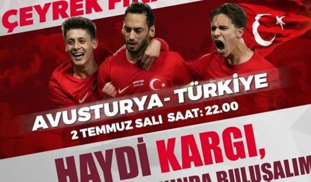 Milli Maç coşkusu Saat Kulesi Meydanı'nda!