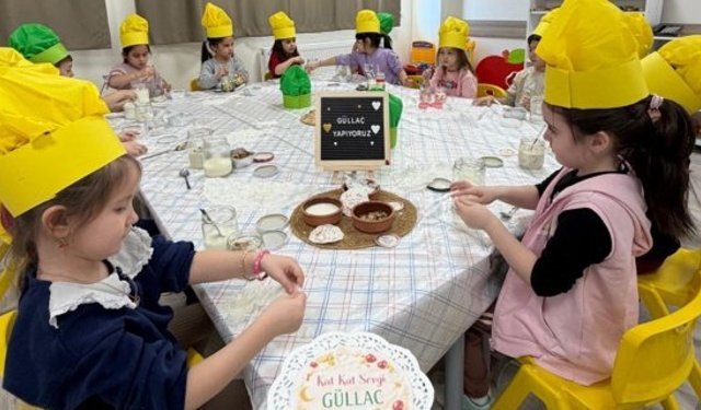 Kargı’da minikler güllaç yapmayı öğrendi