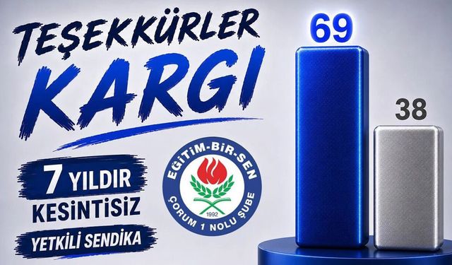 Kargı’da yetkili sendika yine Eğitim Bir-Sen oldu