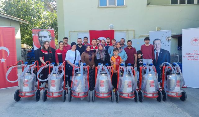 Kargı’da 7 yetiştiriciye süt sağım makinesi desteği