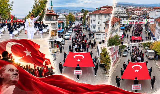 Kargı'da Cumhuriyet’in 103. yıl coşkusu bayrak yürüyüşüyle taçlandı