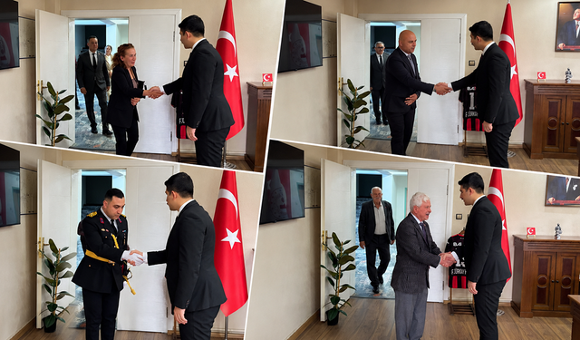 Kaymakam Kayış, Cumhuriyet Bayramı tebriklerini kabul etti
