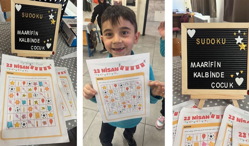 Öğrenciler şekilli sudoku ile zihinlerini geliştirdi