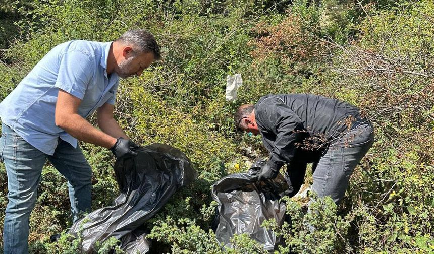 Kargı Yaylası Eğinönü Piknik Alanı’nda çevre temizliği