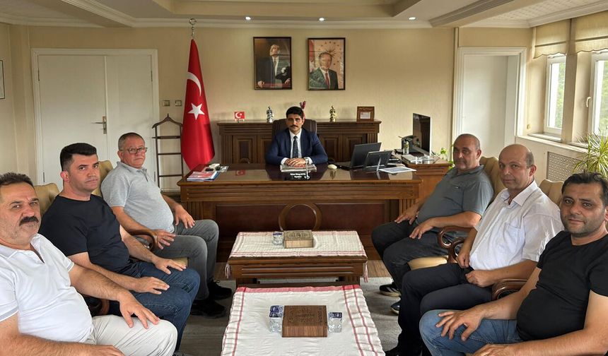 Mahalle muhtarlarından Kaymakam Kayış’a ziyaret