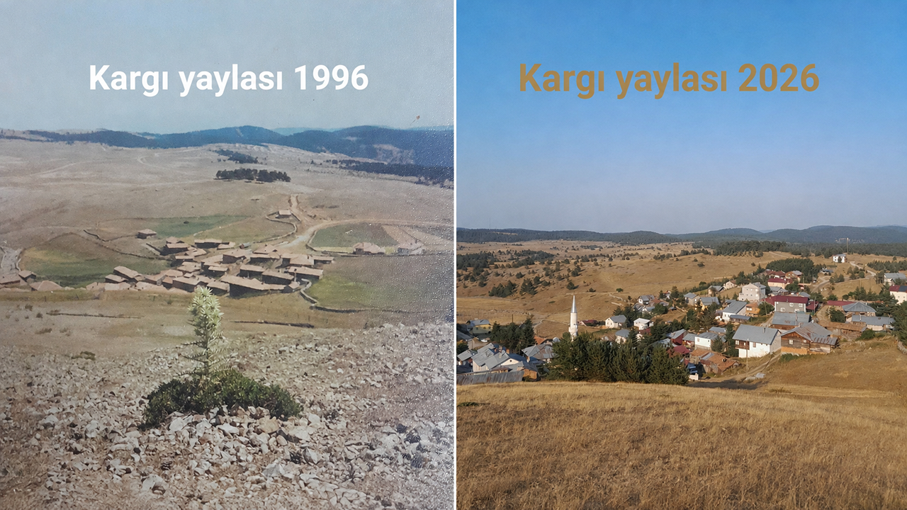 Kargı Yaylası’nın 30 yıllık değişimi aynı karelerde